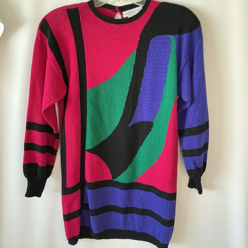 Vintage Antonella Preve tunic sweater dress size small.